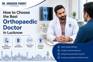 Best Orthopaedic Doctor in Lucknow examining a patient during bone and joint consultation